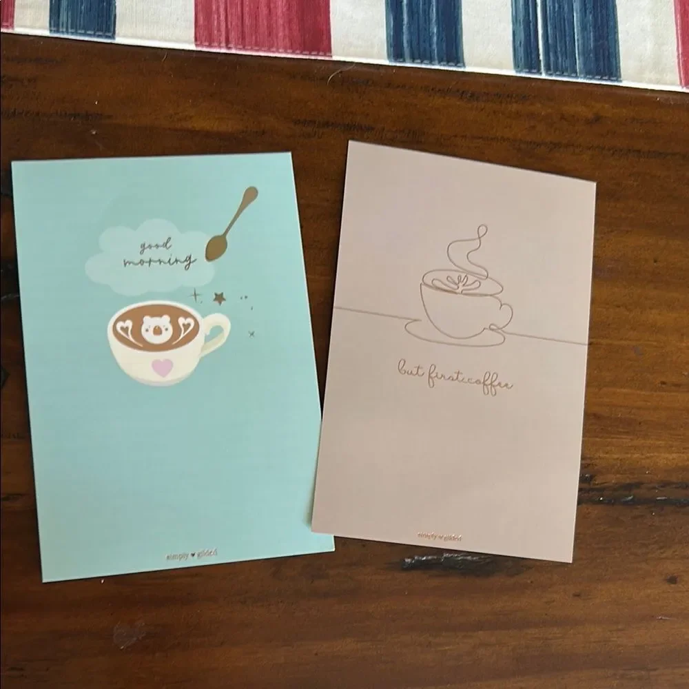 Simply Gilded Cute Sticker Set with Bunnies and Tea /Coffee Theme
